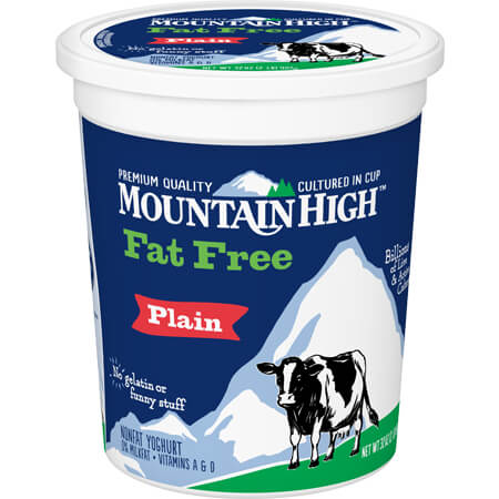 fat free plain yogurt tub